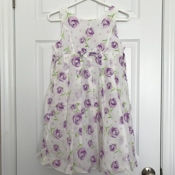 Marc & Maddie Floral Dress With Long Sleeve Shrug Girls Size 12 Purple White - Picture 2 of 11